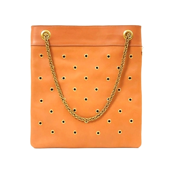 Clare V Delphine shoulder bag Cuoio leather grommets dust bag - Picture 10 of 12